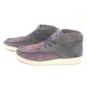 Diesel Men's Navy Hi-Top Sneakers Suede/Canvas 12